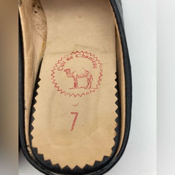 Le Cheval Best Quality Black Leather Babouche Size 7 - Picture 11 of 12